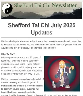 Shefford Tai Chi July 2025 Updates