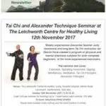 Tai Chi and Alexander Technique Seminar at The Letchworth Centre for Healthy Living, 12th November 2017