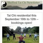 Tai Chi residential, September 2021 – bookings open