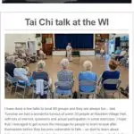 Tai Chi talk to the WI