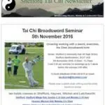 Tai Chi Broadsword Seminar in November, 4th October 2016 Newsletter