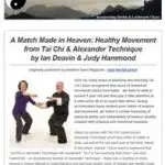 A match made in heaven: healthy movement from Tai Chi and Alexander Technique, 22nd February 2017 Newsletter